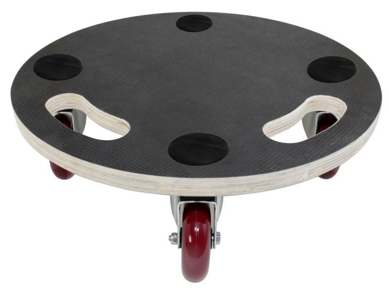 MoveIt Premier 15Inch Round Wood Platform Dolly Shepherd Hardware