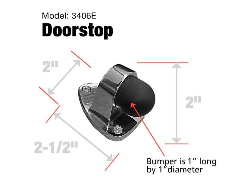 Heavy Duty Floor Mount Door Stop, 2 Pack Shepherd Hardware