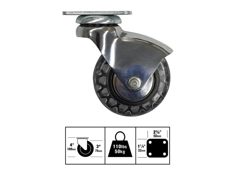 3Inch Smooth Designer Casters, Skate Wheel Shepherd Hardware