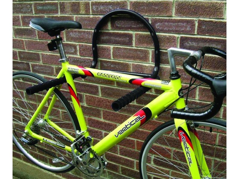 FoldAway Wall Mounted Dual Bike Rack, Black Shepherd Hardware