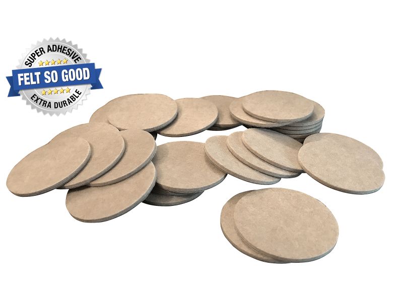 Felt So Good Self Adhesive Felt Furniture Pads, 3″, Beige, 32Count Shepherd Hardware