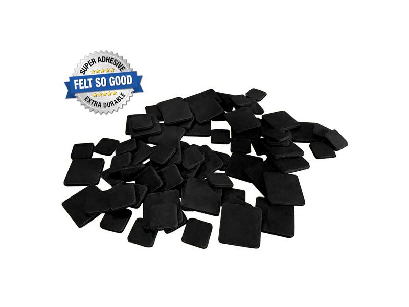 Felt So Good Self Adhesive Felt Furniture Pads 1 And 1 1 2 Black 76 Count Shepherd Hardware