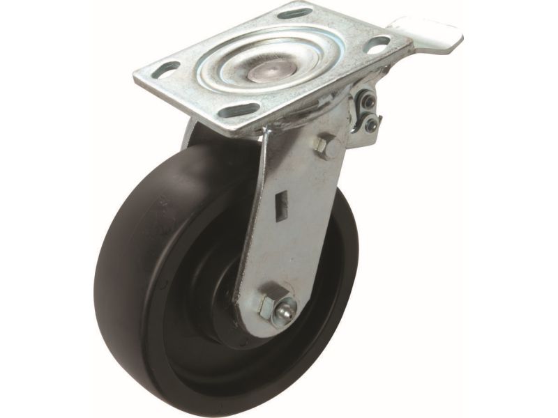 6Inch Tool Box Swivel Plate Caster with Brake, 600lb Load Capacity