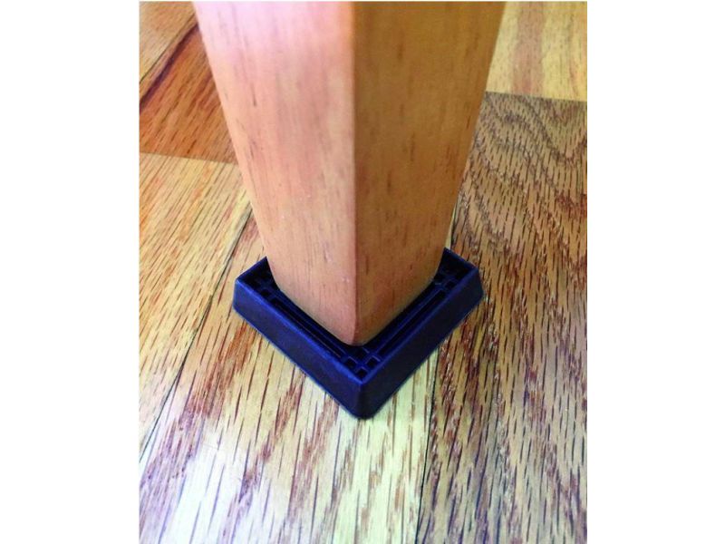 Square Rubber Furniture Cups Brown, Furniture Cups For Hardwood Floors