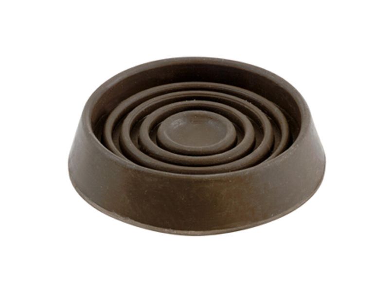 13/4Inch Round Rubber Furniture Cups, Brown, 4Pack Shepherd Hardware