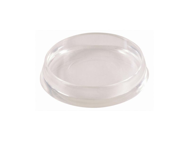 17/8Inch Smooth Plastic Furniture Cups, Clear, 4Pack Shepherd Hardware