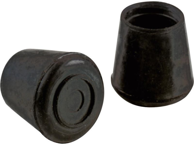 5/8Inch Inside Diameter Rubber Leg Tips, 4Pack, Black Shepherd Hardware