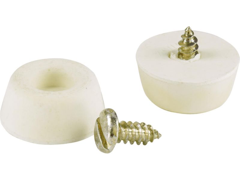 7/8 in. Rubber Screw-On Bumpers (4 per Pack) 7/8 in. Rubber Screw-On Bumpers (4 per Pack)