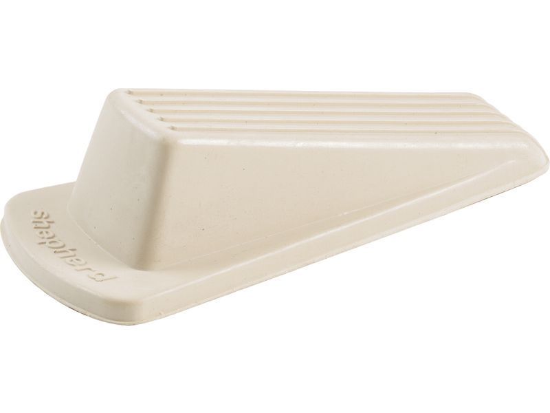 Door Wedge Rubber Heavy Duty Stop Large Strong Stopper Jammer Off White Cream 