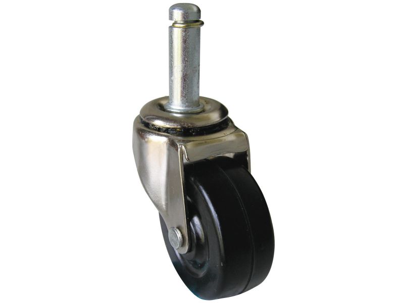 Set of 4  2" X 3/4" Rubber Swivel Casters with 7/16" X 7/8" Grip Stem 