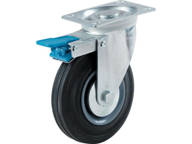 Rubber Caster 4 inch Swivel with Lock//Brake