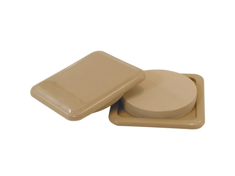 3Inch Reusable, Slide Glide Furniture Mover Pads, Beige, 4Pack