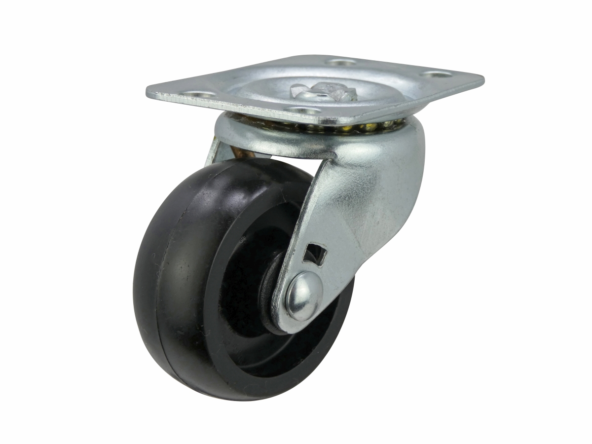2 in. Polypropylene Swivel Plate Caster with 125 lb. Load Rating