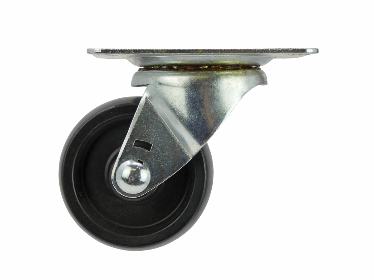 3 in. Polypropylene Swivel Plate Caster with 210 lb. Load Rating