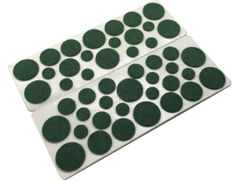 Assorted Sizes 46-Count Shepherd Hardware 9423 Self-Adhesive Felt Surface Protection Pads Green