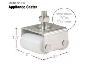 Fridge Washer Dryer Appliance Low Profile Caster 5/16"-18 x 7/8" Threaded Stem 