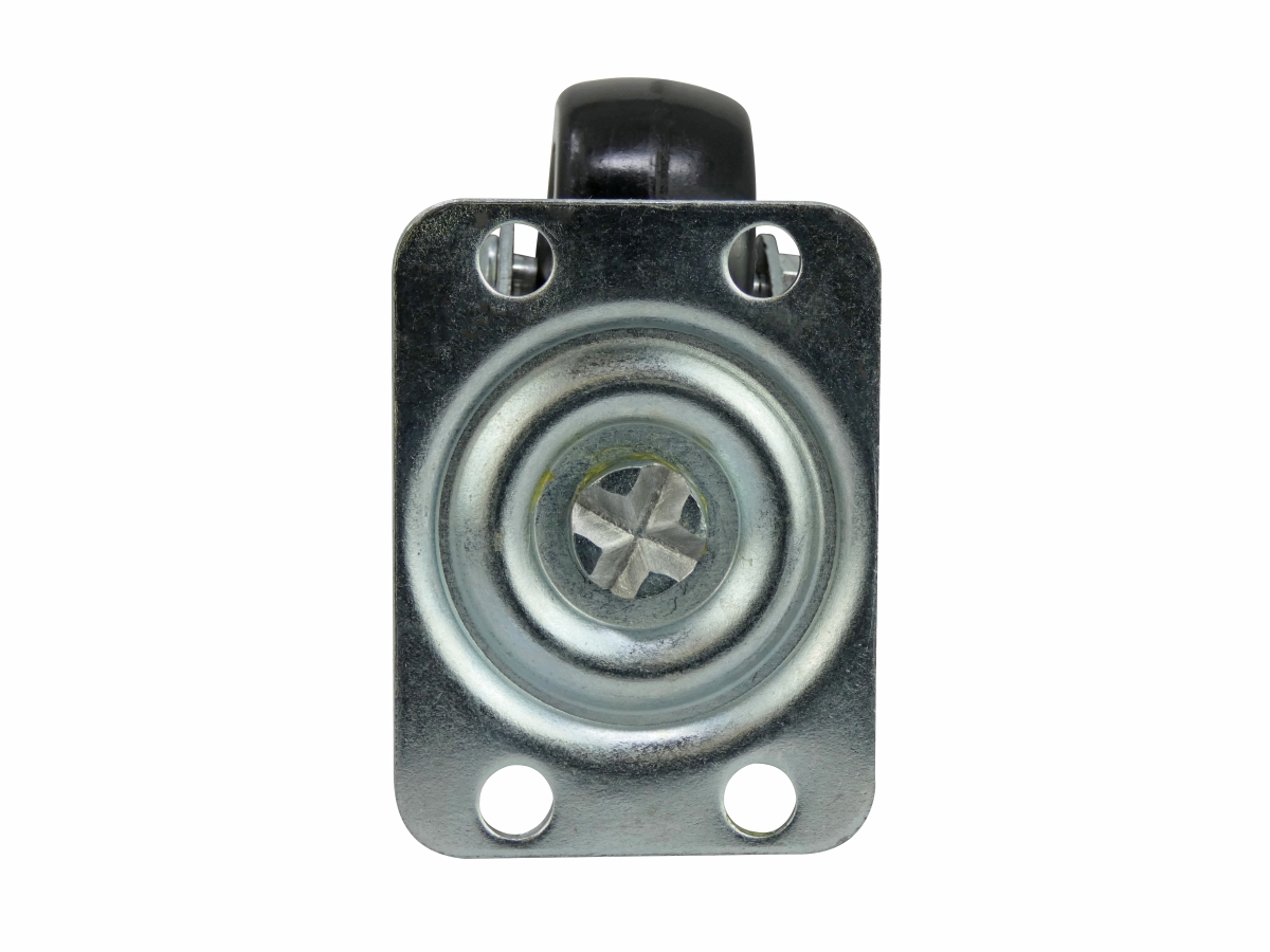 Shepherd Hardware 9480 4-Inch Rubber Swivel Plate Caster – 225-lb Load Capacity, Soft Non-Marking Wheels