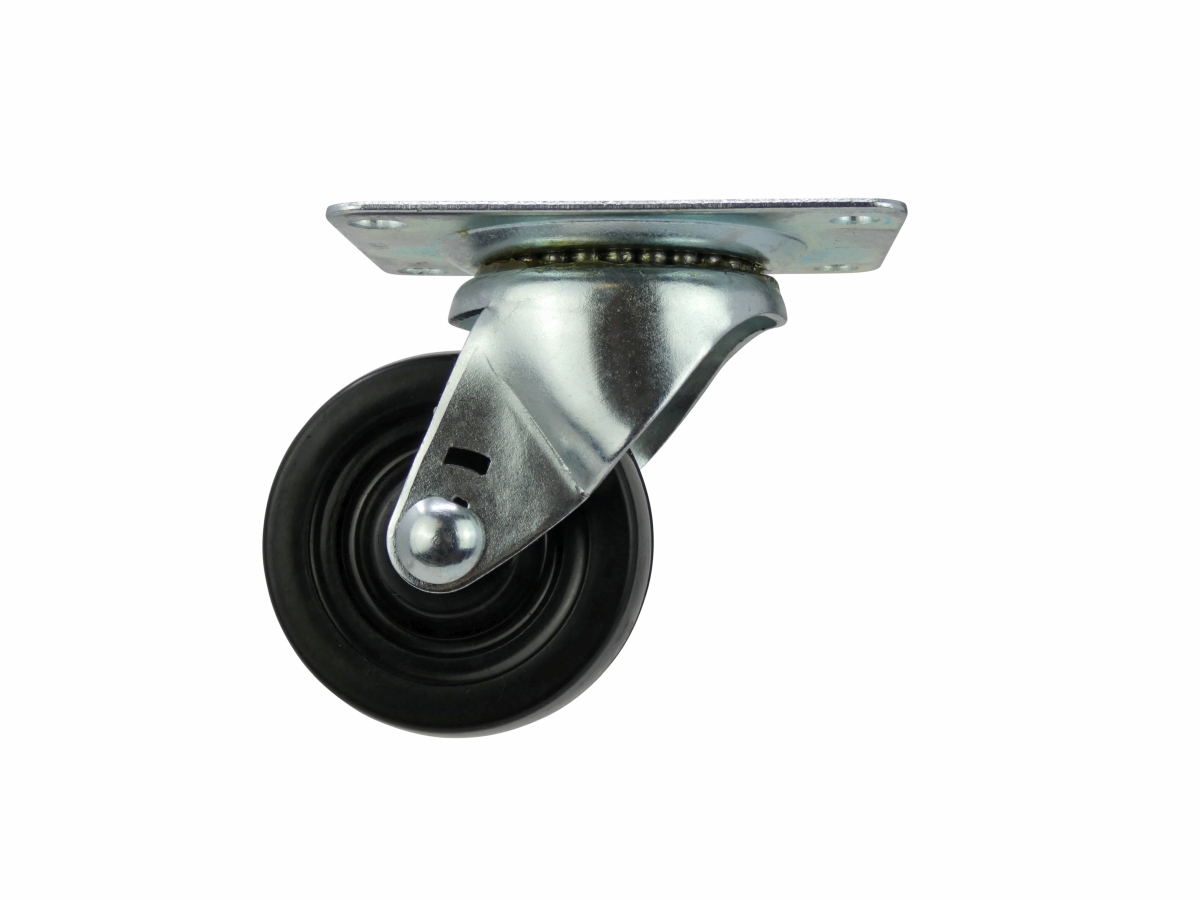 3Inch Swivel Plate Soft Rubber Caster, 175lb Load Capacity Shepherd