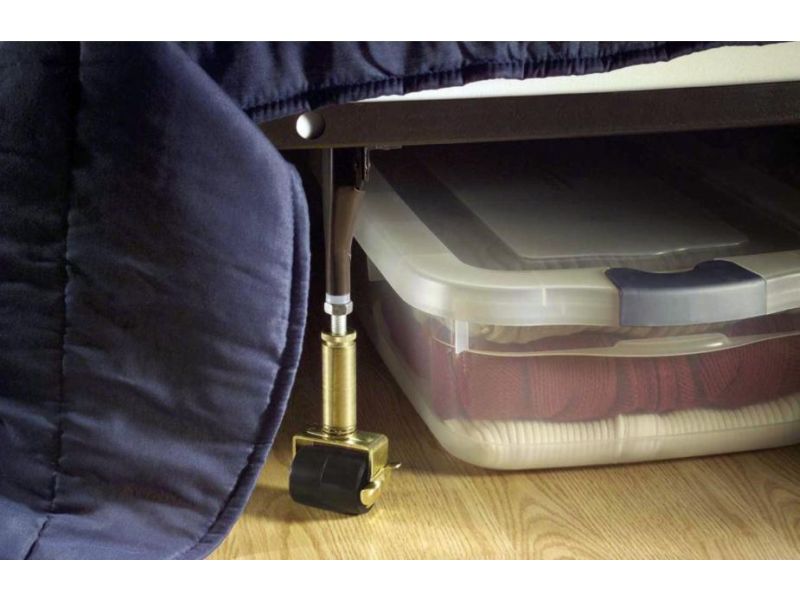 6Inch Adjustable Bed Risers, 2Pack Shepherd Hardware