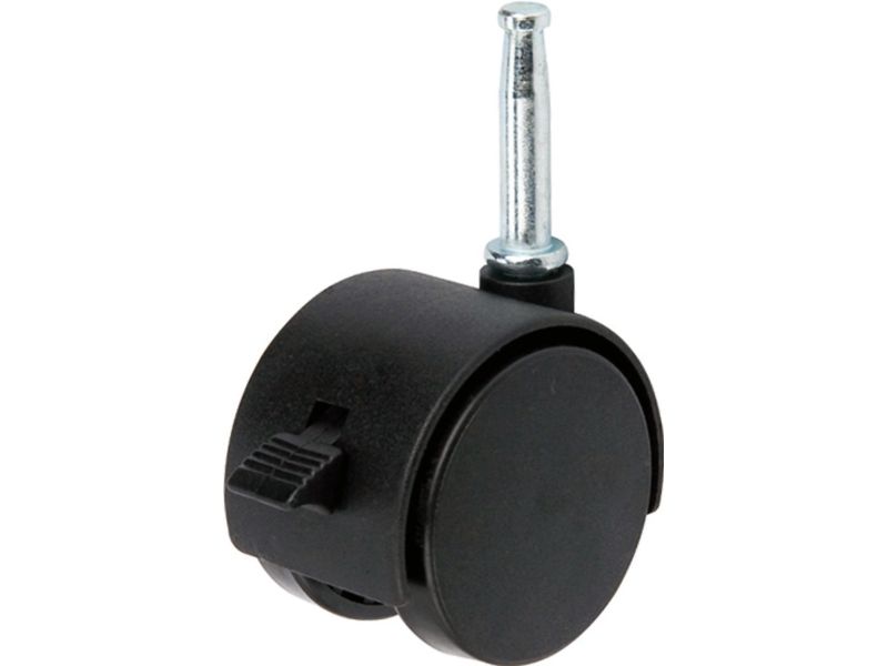 2Inch Office Chair Stem Caster, Twin Wheel w/ Brake, 1Pack Shepherd