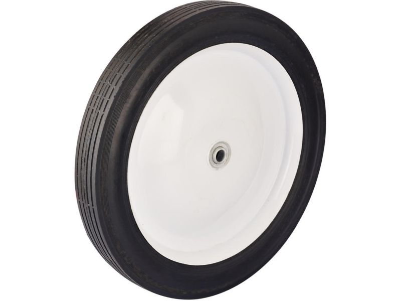 5/8 Bore Wesco 150697 8 Diameter Poly Hub Solid Rubber Wheel 2-1/4 Hub Diameter Capacity 300-lb 2 Tread Width