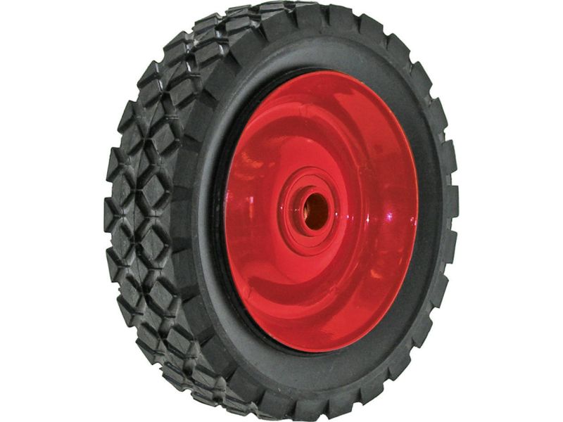 6Inch SemiPneumatic Rubber Tire, Steel Hub with Ball Bearings
