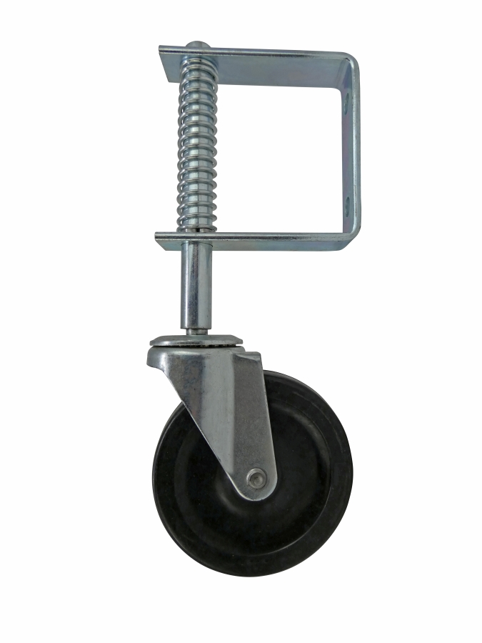 Shepherd Hardware 9785 9785E Spring Loaded Gate Caster Black 4-Inch 