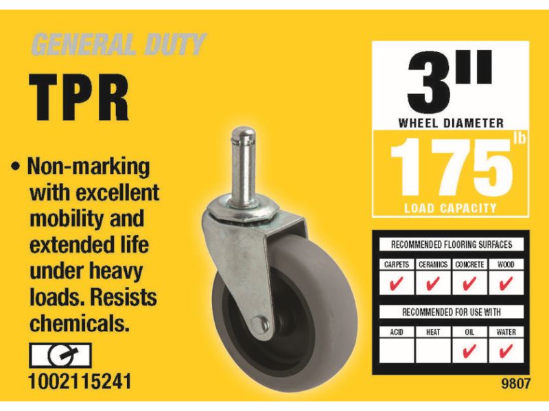 150 lbs Capacity Fits 1-1/8-1-3/16 Square Tube Diameter Zinc Finish Shepherd Regent Series 5 Diameter Hard Rubber Wheel Swivel Caster with Tread Brake Expanding Adapter Stem 150 lbs Capacity Fits 1-1/8-1-3/16 Square Tube Diameter Zinc Finish Shepherd Regent Series 5 Diameter Hard Rubber Wheel Swivel Caster with Tread Brake Expanding Adapter Stem