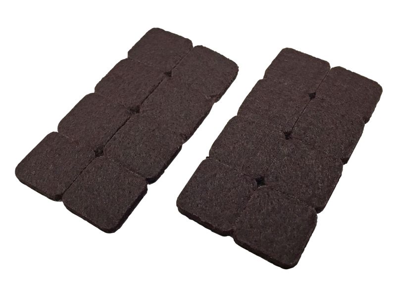 1Inch Heavy Duty SelfAdhesive Square Felt Furniture Pads, 16Pack, Brown Shepherd Hardware