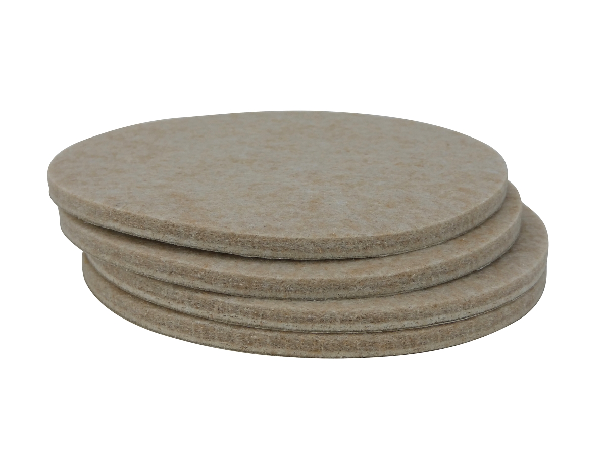 4Inch Heavy Duty SelfAdhesive Felt Furniture Pads, 4Pack, Beige