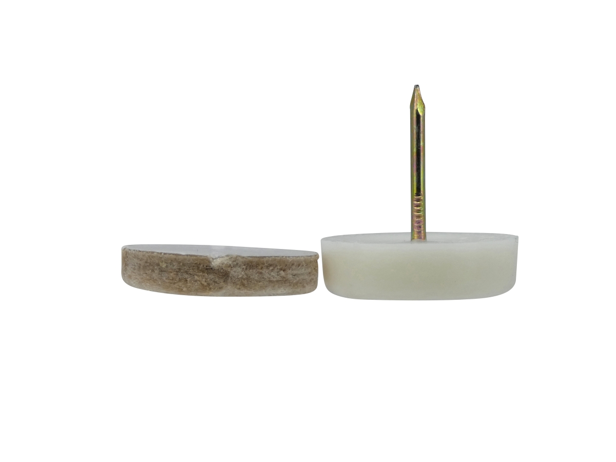 1Inch Nail On Furniture Glides with Felt Pads, 8Pack Shepherd Hardware