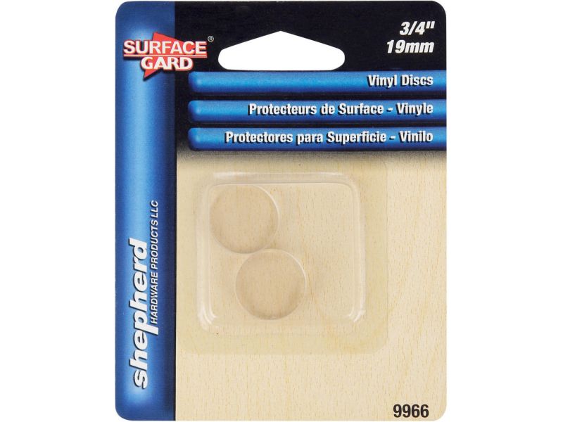 3/4 in. Clear Vinyl Non-Adhesive Discs for Glass Surfaces (10 per Pack) 3/4 in. Clear Vinyl Non-Adhesive Discs for Glass Surfaces (10 per Pack)