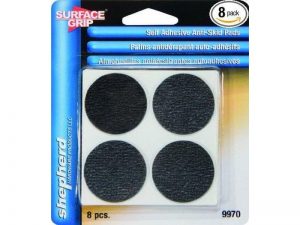 Shepherd 2 in. Anti-Skid Pads 8 Pack, Black